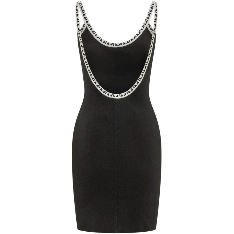 Versace Minikleid Mini Abito con Spalline Decorate schwarz(Image 2)