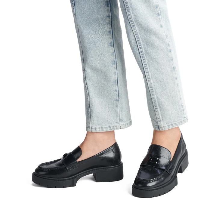 COACH LEAH LOAFER ブラックレザー ローファー Amazon | Coach レディース Leah ローファー, ブラックレザー, 22.0 cm