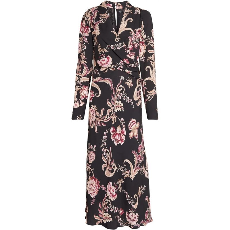Guess Robe longue Maxi dress with floral print schwarz