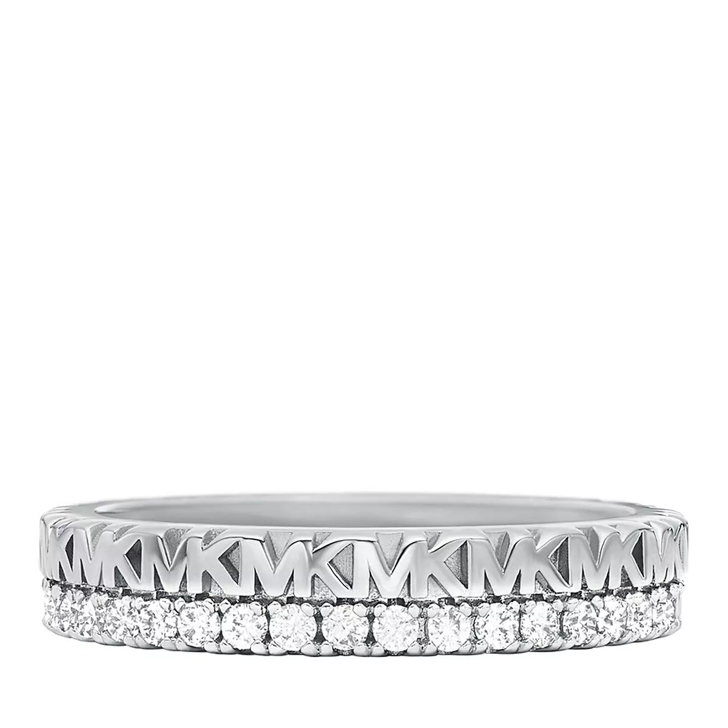 Michael Kors Monogram Band Ring Silver Ring