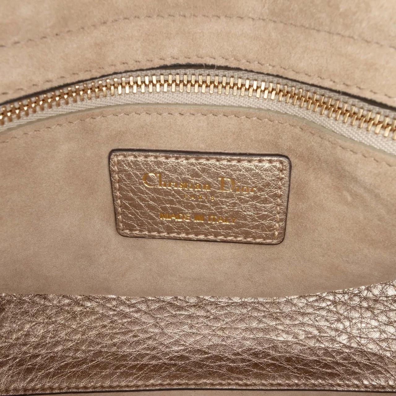 Thumbnail - Christian Dior Hobo Bags - Small Metallic Grained Calfskin Cannage Supple Lad - Gr. unisize - in Gold - für Damen