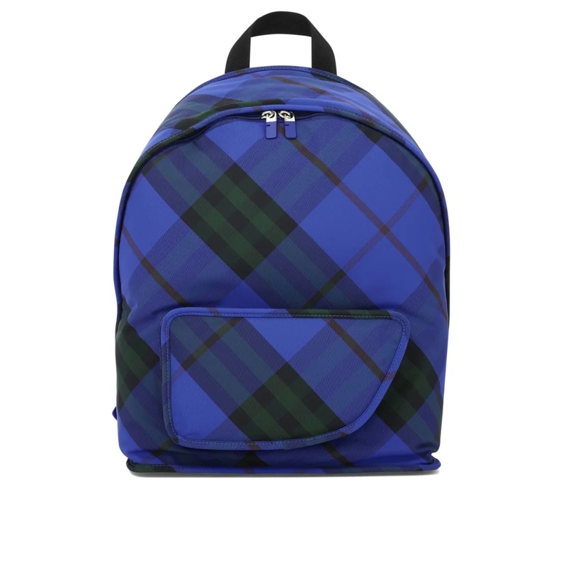 Burberry Rucksack "Check" Nylon Backpack Blue