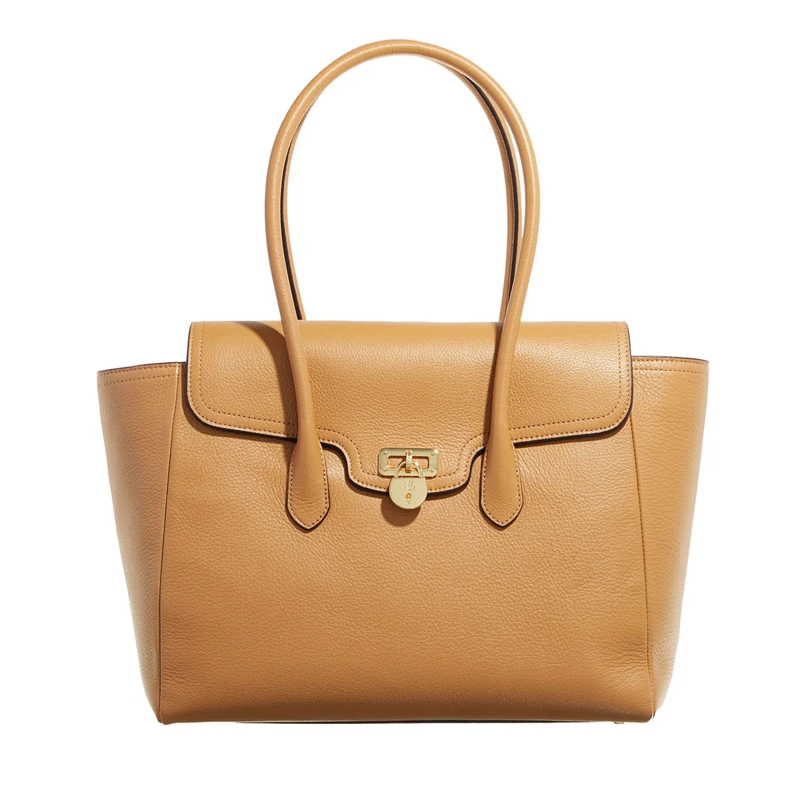 Lauren Ralph Lauren Satchel Tnnr Lg Schl Satchel Large Buff