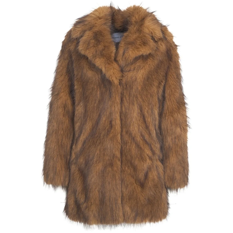Stand Studio Veste de transition Faux fur coat 'Janice' braun
