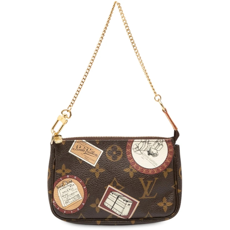 Louis Vuitton Tote Monogram Patch Mini Pochette Accessoires braun