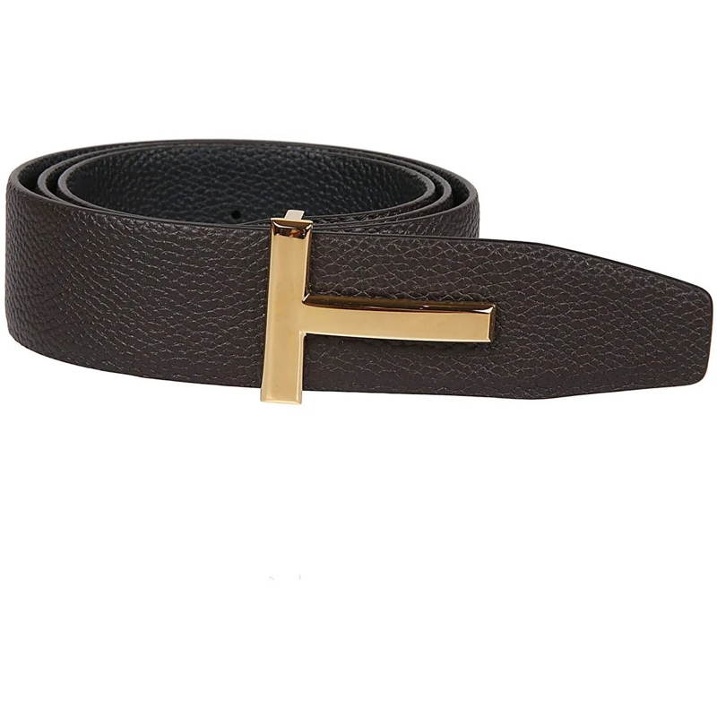 Tom Ford Ceinture Reversible Icon T-buckle Belt Brown braun
