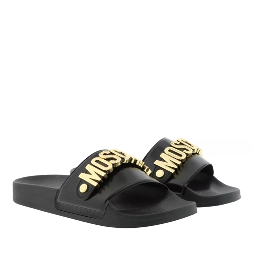 Moschino Mules Gomma Black/Gold Pumps