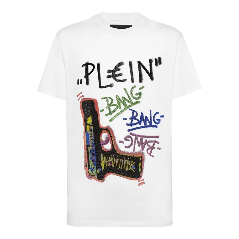 Philipp Plein T-Shirt T-Shirt Rundhalsausschnitt Ss weiss