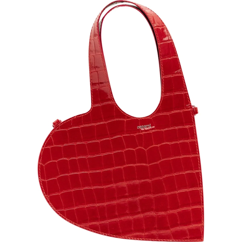 Coperni Tote Mini Heart Tote Effetto Coccodrillo rot