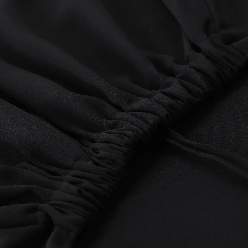 Max Mara Bluse Bluse mit Raffung schwarz(Image 3)