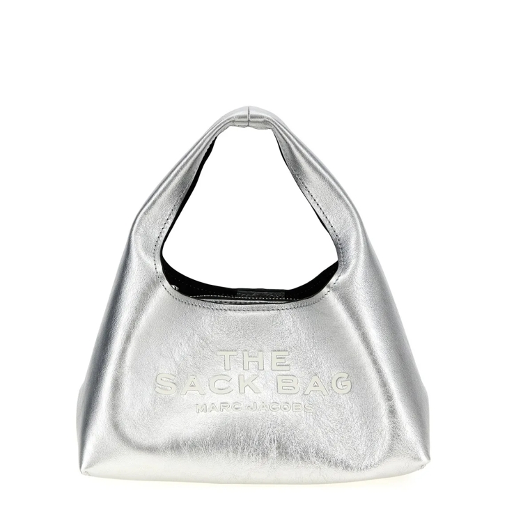 Marc Jacobs 'The Metallic Leather Mini Sack Bag' Handbag Silver