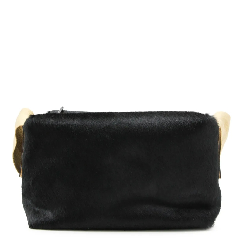 Uma Wang Sac à bandoulière Black Leather Shoulder Bag Black