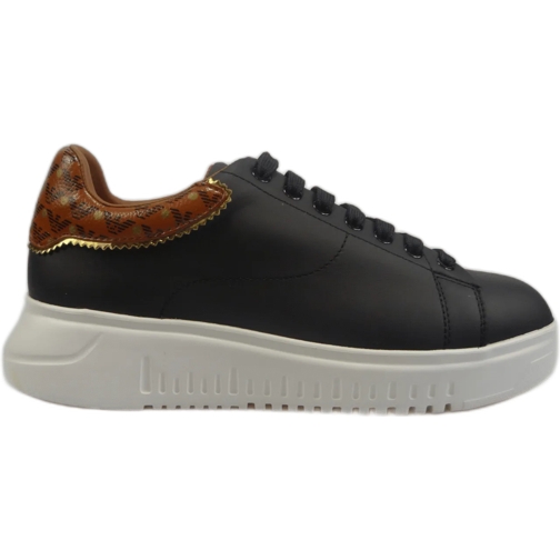 Emporio Armani Low-Top Sneaker Sneakers nere in pelle schwarz