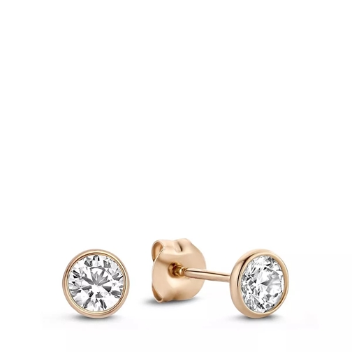 Isabel Bernard La Concorde Loane 14 Karat Ear Studs With Zirconia Rose Gold Stiftörhängen