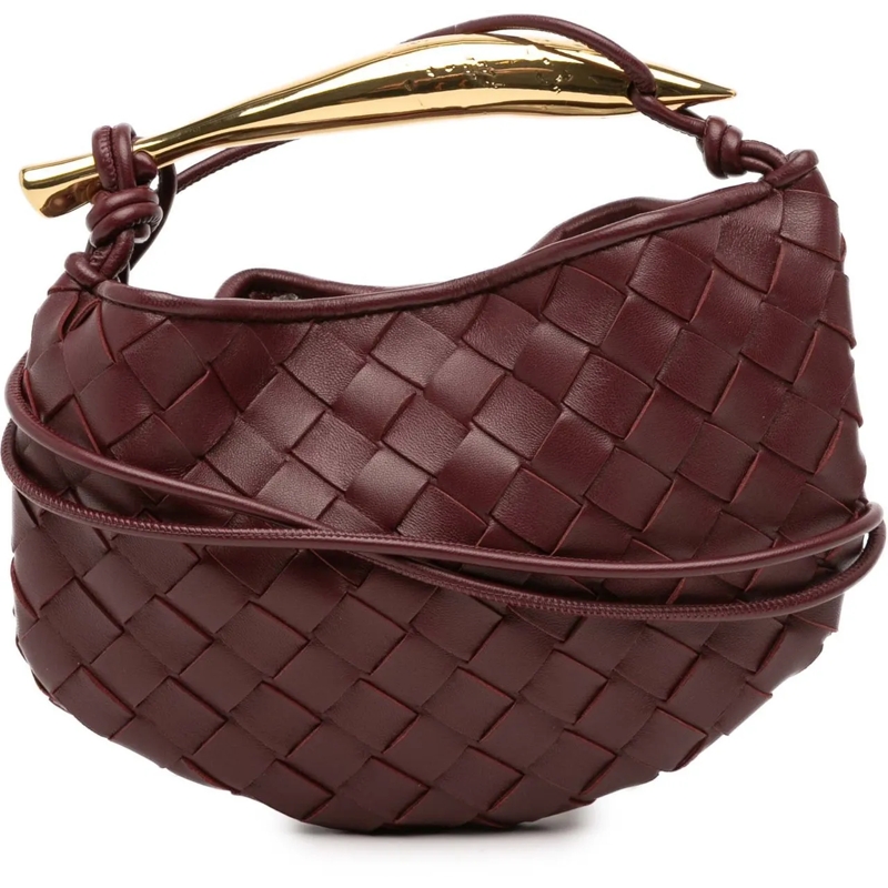 Bottega Veneta Sac à bandoulière Baby Lambskin Intrecciato Sardine rot