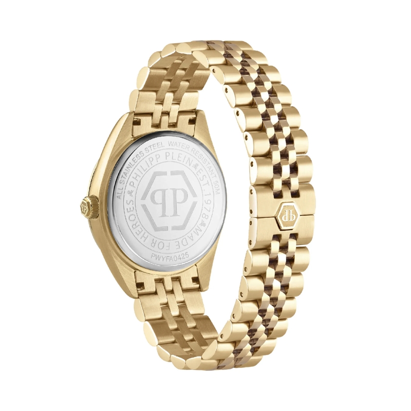 Philipp Plein Quarzuhr Quarz-Analoguhr Date  Superlative gold(Image 2)