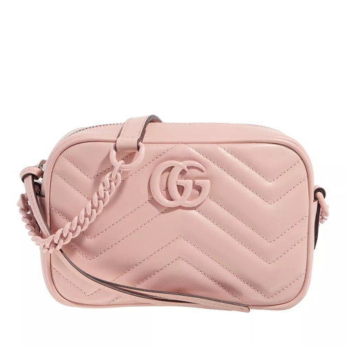 Gucci Mini GG Marmont Shoulder Bag Leather Pink Crossbody Bag