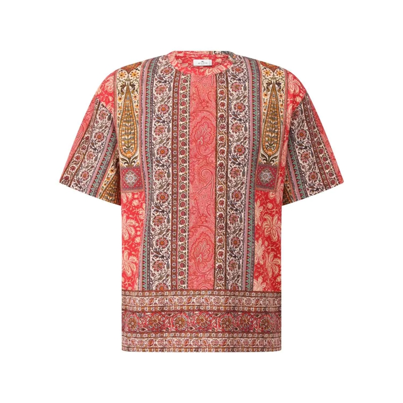 Etro  T-Shirt mit Paisley-Muster Rot
