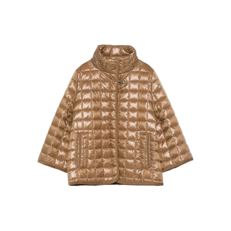 Fay  Quilted Cape Sdw+Hook Brown