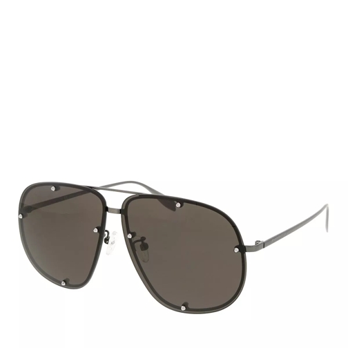 Alexander McQueen AM0363S-001 64 Unisex Metal Ruthenium-Grey Sunglasses