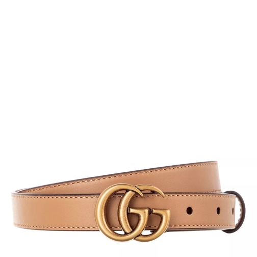 Gucci GG Belt Leather Natural Tan Thin Belt