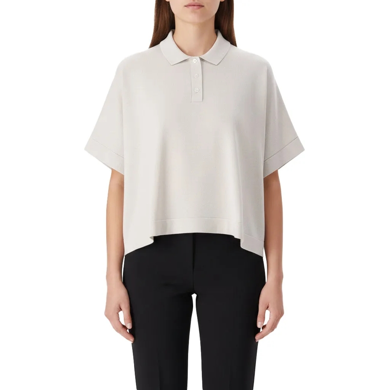 Peserico Poloshirt Glitzerndes Poloshirt grau(Image 2)