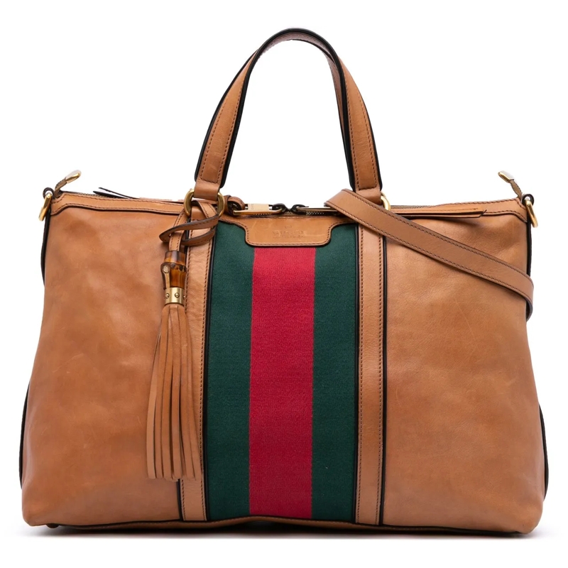 Gucci Sac à bandoulière 2016-2024 Leather Rania Convertible Tote braun