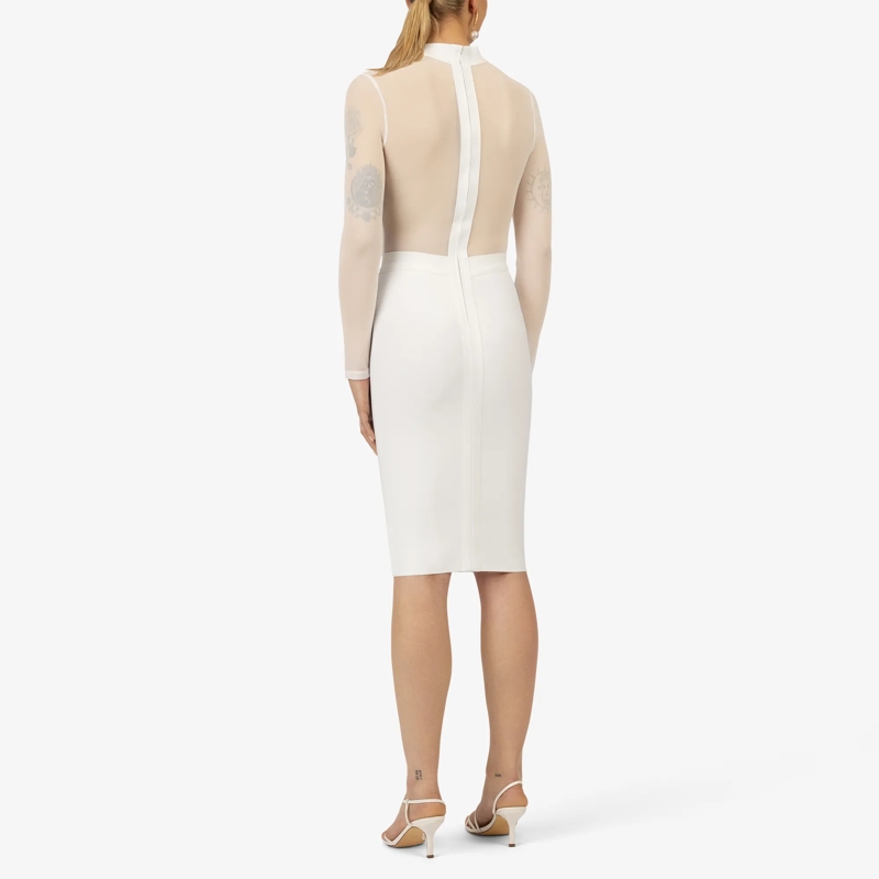 Kraimod Cocktailkleid Bandagekleid weiss(Image 8)