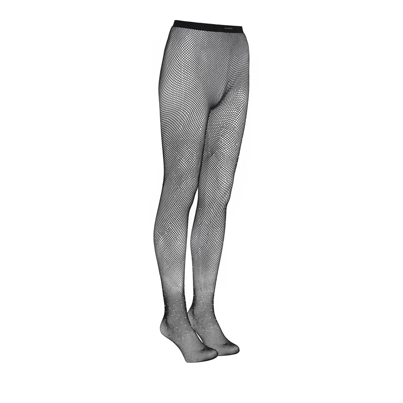 Karl Lagerfeld  Strumpfhose mit Strasslogo schwarz
