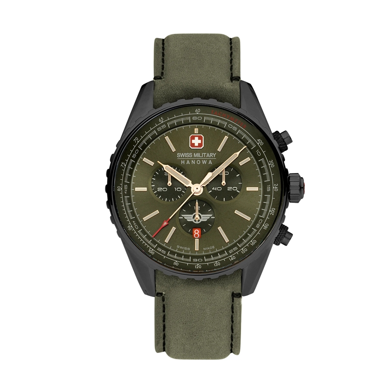 Swiss Military Hanowa Automatikuhr Quarzuhr Afterburn Chrono grün