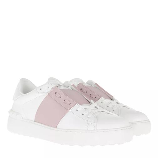 Valentino Garavani Bicolor Rockstud Sneaker White Water Rose låg sneaker