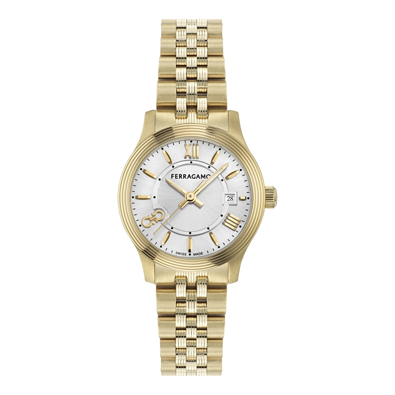 Salvatore Ferragamo Quarzuhr Analoge Quarzuhr Ac-Ferragamo Duo 28Mm-Fw champagner