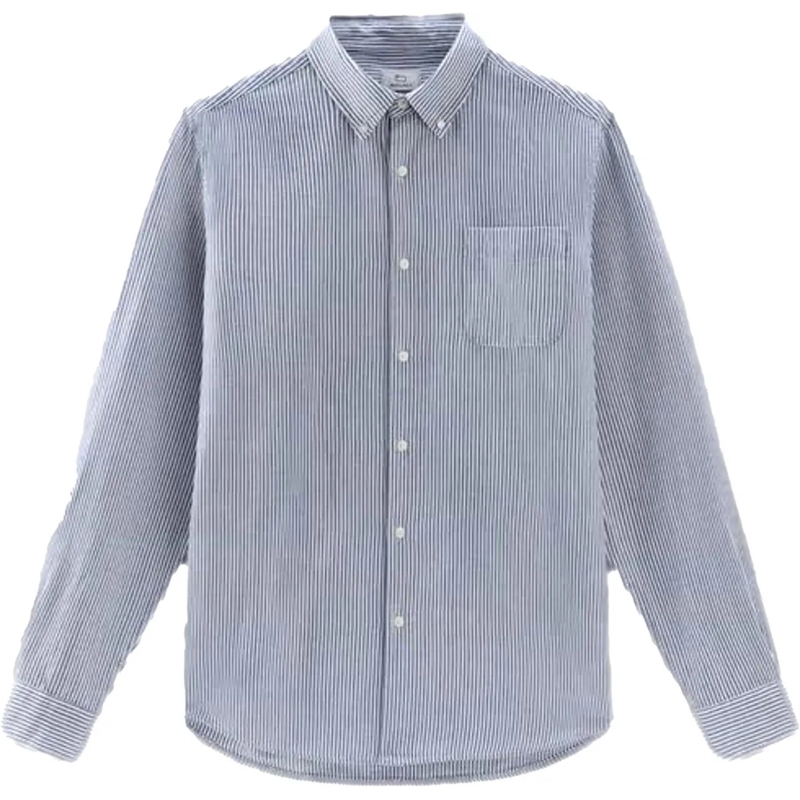 Woolrich Haut décontracté Shirts Maritime Blue blau
