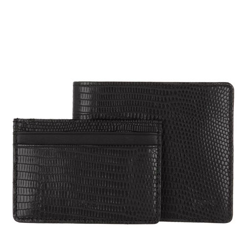 Boss GBBM_8cc Card Lizard Wallet Black Bi-Fold Portemonnaie