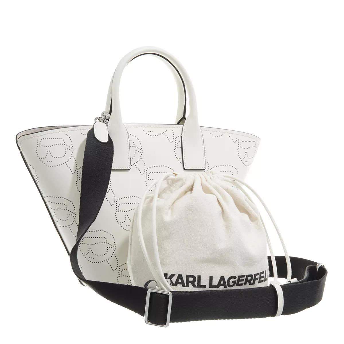 Karl Lagerfeld Totes K Ikonik 2.0 Perforated Tote in crème
