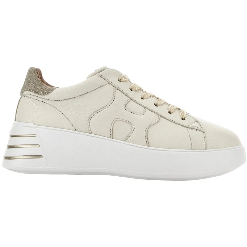 Hogan Low-Top-Sneaker Flat Shoes Yogurt Oro Pallido none