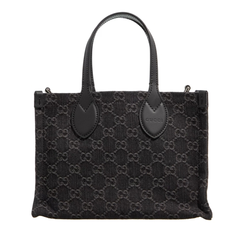 Gucci Ophidia GG Medium Tote Bag Black Rymlig shoppingväska