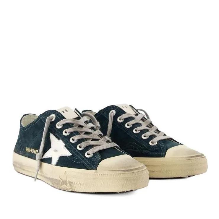 Golden Goose Low-Top Sneaker - V-Star 2 Sneakers - Leather - Green - Gr. 39 (EU) - in Grün - für Damen