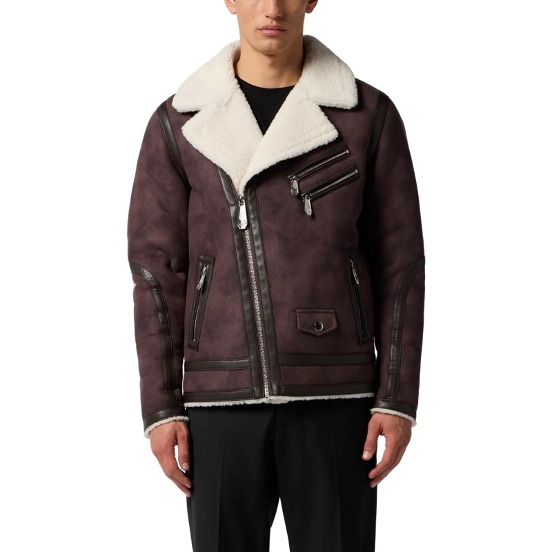 Philipp Plein Lederjacke Jacke braun(Image 3)