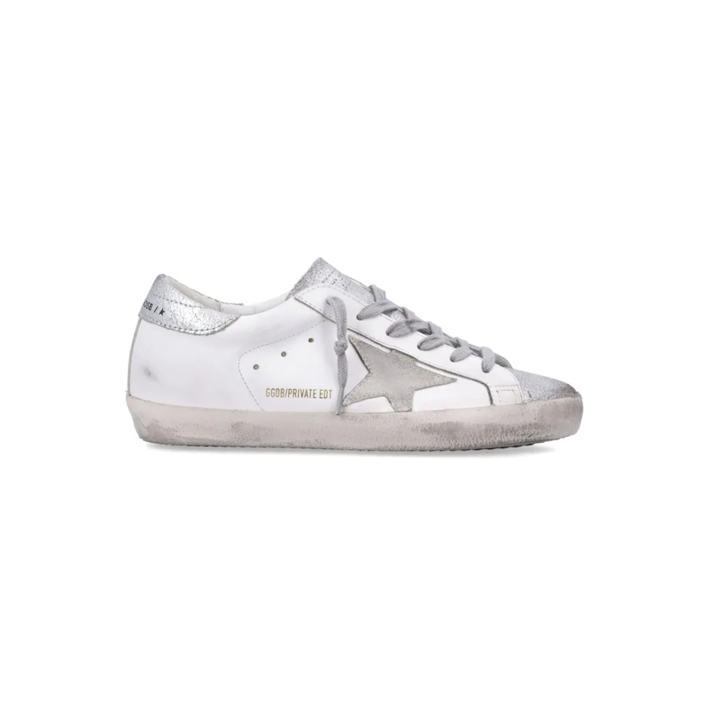 Golden Goose Low-Top-Sneaker Distressed White Leather Low-Top Sneakers White
