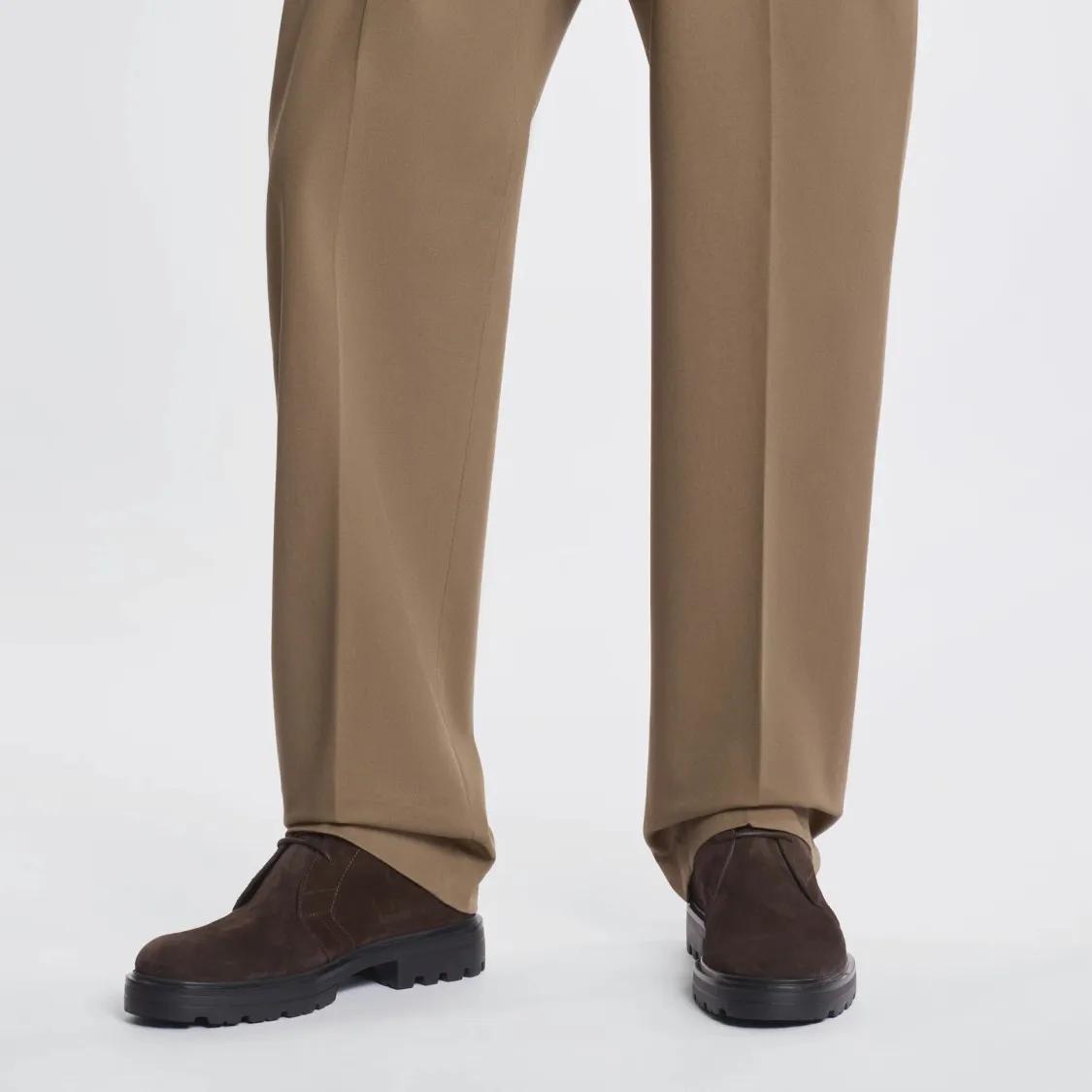 Thumbnail - Refined Brown Suede Lace-Up Shoes - Gr. 5 - in Schwarz