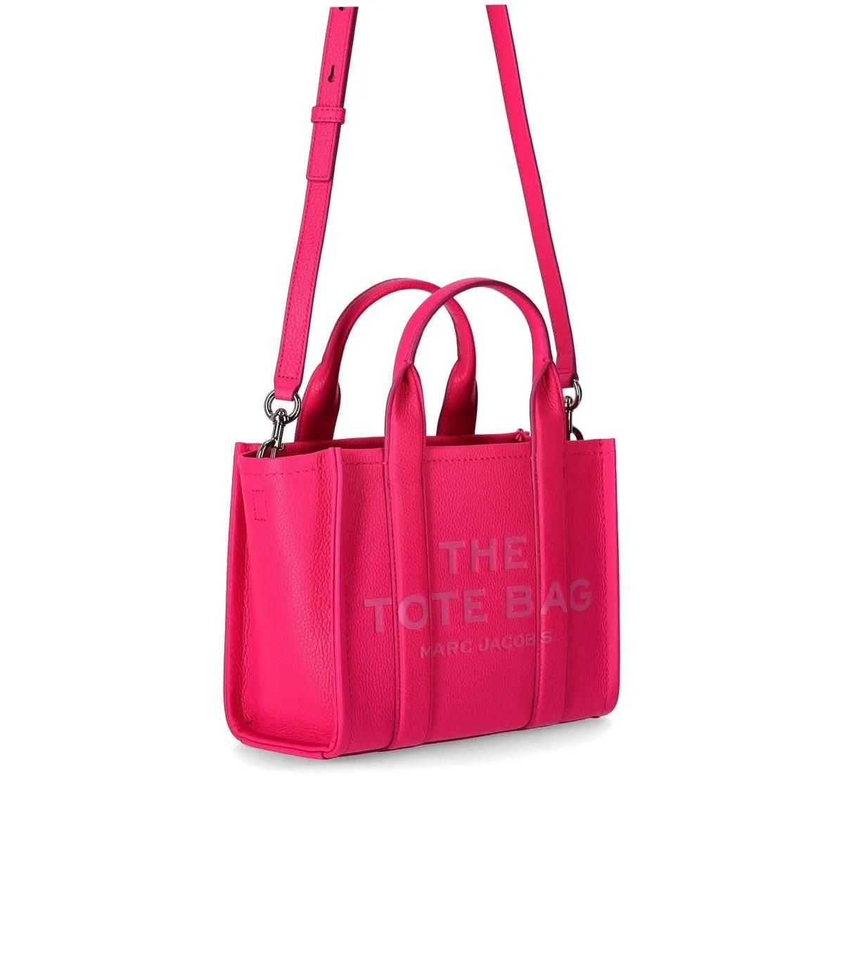 Marc Jacobs Totes & shoppers THE LEATHER SMALL TOTE HOTE PINK HANDT in roze