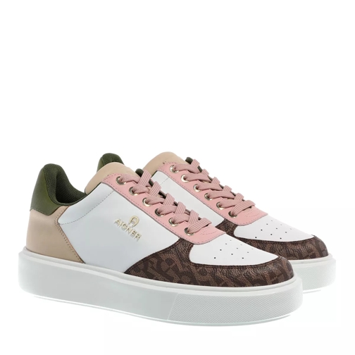 AIGNER Sally 1E Sneakers White/Rose/Green lage-top sneaker