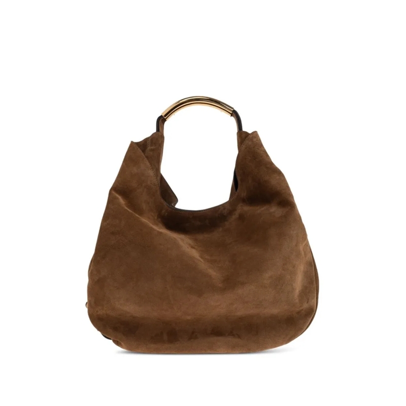 Moschino Sac à bandoulière Slouchy Suede-Like Bag Brown