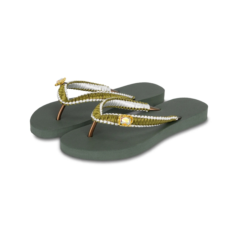 UZURII Flip Flops flip flop Green Macrame Switch dunkel-grün(Image 14)