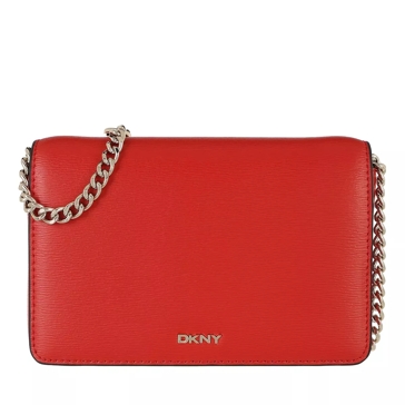 Dkny Red Leather Bryant Park Flap Crossbody Bag Dkny