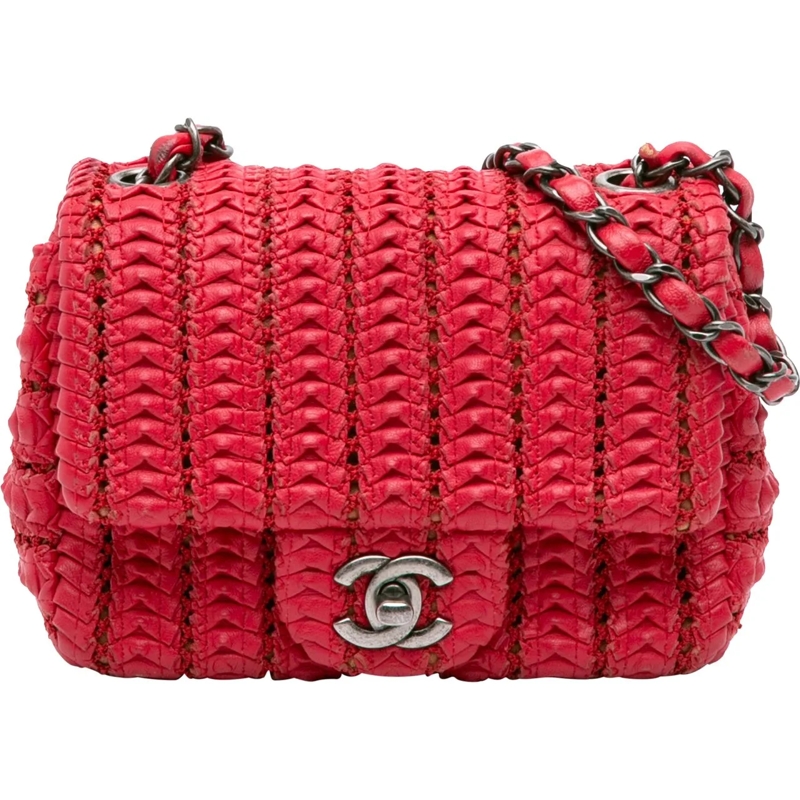 Chanel Sac à bandoulière Paris Seoul Mini Crochet Lambskin Flap rot