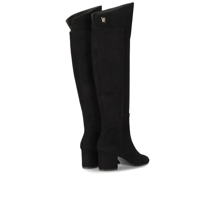 ブーツその他 Via Roma 15 Black Suede Heeled High Boot Via Roma 15 Vr Black Suede Heeled High Boot Black | Stiefel