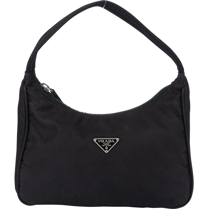 Prada Schultertasche Prada Black Nylon Vintage Re-Edition Handbag mehrfarbig