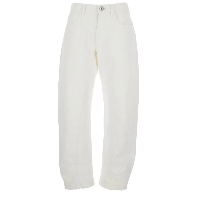 Jil Sander Rechte Been Jeans Organic Cotton Denim Jeans White